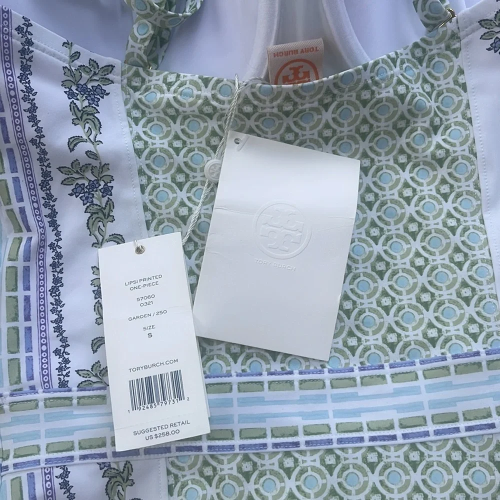 Tory Burch NWT Lipsi Swimsuit in Botanical Garden S - Picture 8 of 10